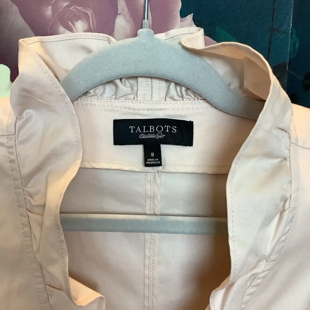 Talbots Light Pink Ruffle Jacket - Picture 2 of 7